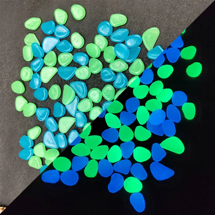 Luminous Pebbles Mix Colorful Glow in The Dark Rocks Outdoor Decor Stones for Fish Tank Planter Garden Yard Walkway Patio