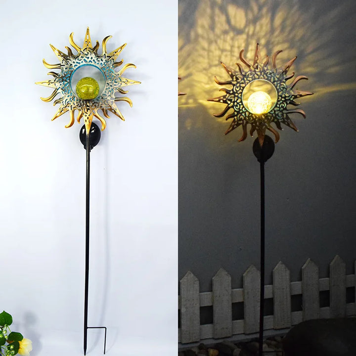 Led Solar Lights Outdoor Waterproof Moon Fairy Lawn Garden Solar Lamps for Pathway Landscape Courtyard  Stakes