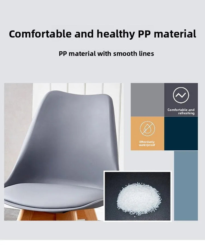 Comfortable Backless Dining Chair Office Chair Cafe Balcony Leisure Simple Home Use Tulip Chair Car Pulling Restaurant Chair