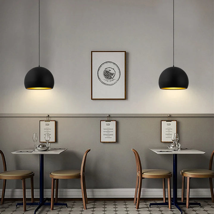 Nordic Retro Industrial Black Ceiling Pendant Lamp E27 for Restaurant Dining Table Bar Decorative Lighting Fixture