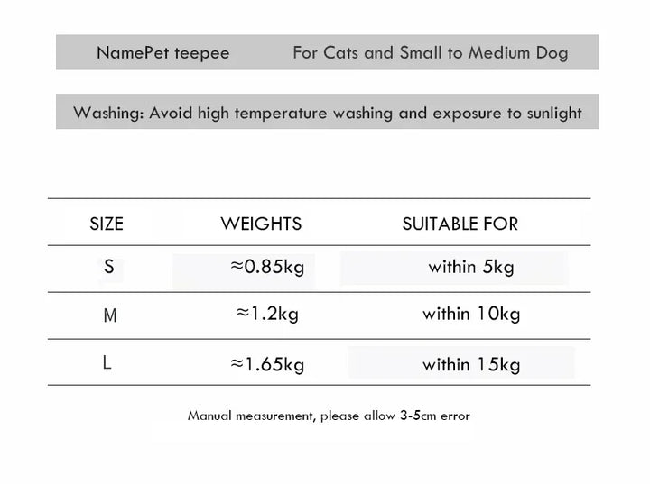 Pet Teepee Tent for Cats and Dogs Portable Removable Washable Dog House Indoor Puppies House with Cushion and Blackboard Cat Bed