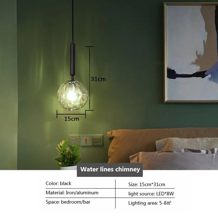 Nordic Glass Pendant Light Modern Brass Creative minimalist Chandelier For Dinning Room E27 Transparent Lampshade For Restaurant