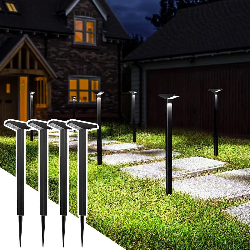 Solar-Powered Lawn Lights, Outdoor Waterproof Ground Lights, Suitable for Courtyards, Paths, Gardens, Lawns, Camping, Outdoor Areas, and Deck Ambiance Decoration and Landscaping