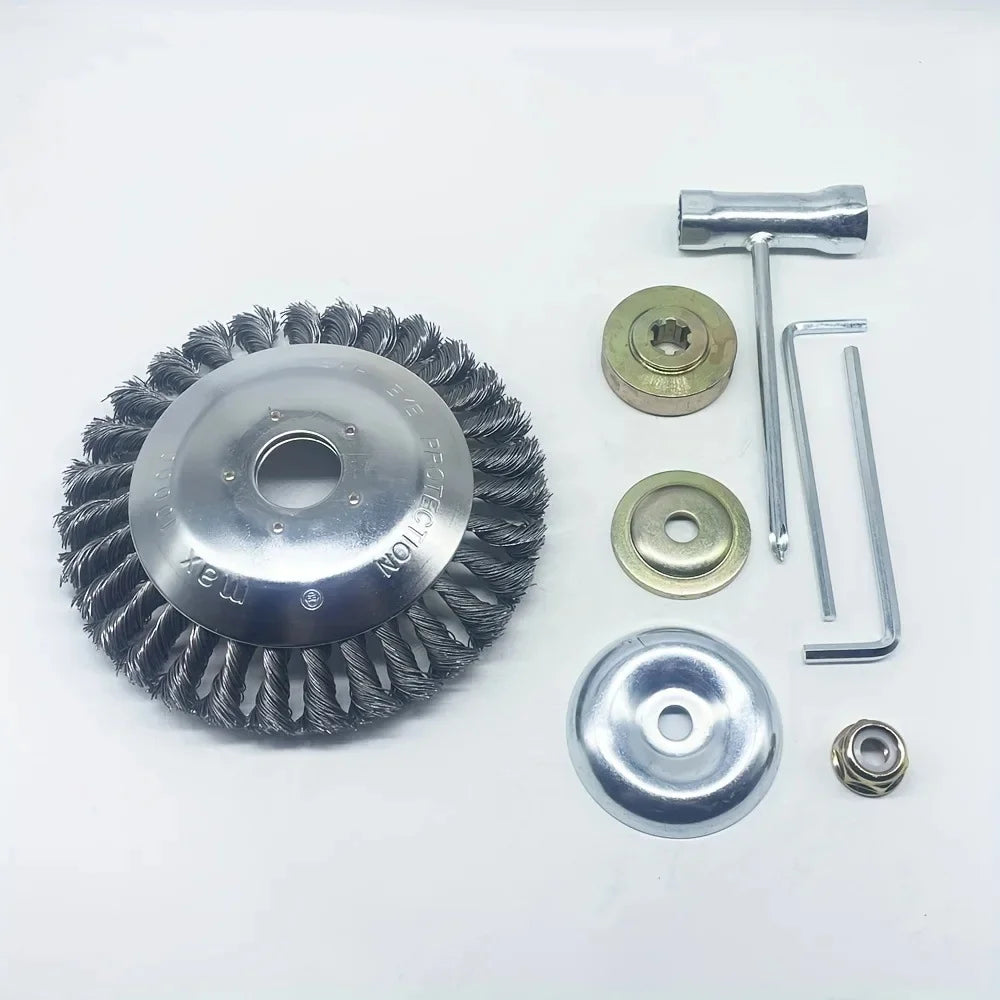 Universal Lawn Mowing Tool Steel Wire Rotary Blade Grass Cutter Garden Care Equipment Lawn Trimmer Accessory