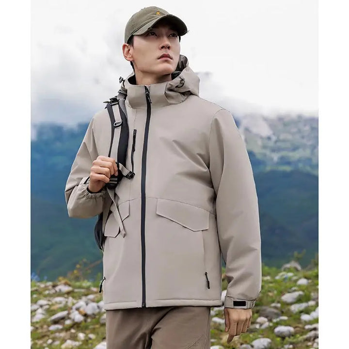 customized logo Spring Autumn Brand Men's Windproof Zipper Jacket Casual High Quality Hooded Baseball Jacket Outdoor C2366