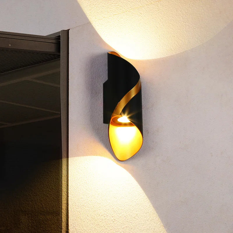 Creative Spiral Design LED Wall Light 10W Indoor Outdoor Waterproof Lamp Modern Nordic Terrace Corridor Courtyard Decor Lights