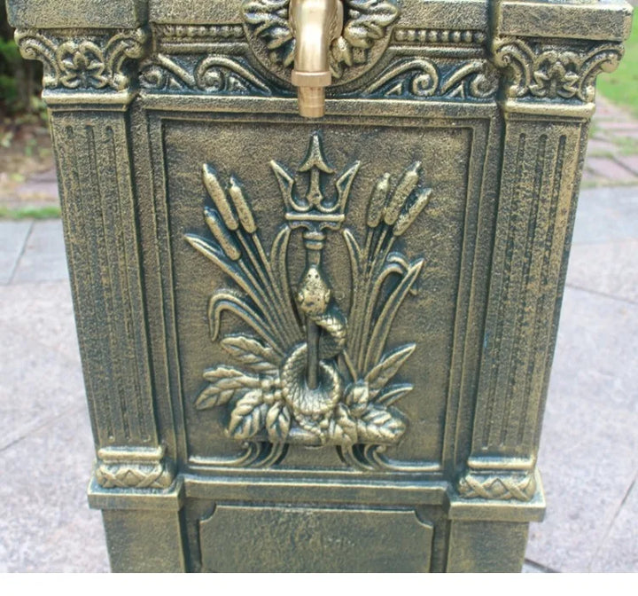 Cast iron art outdoor wash basin courtyard sink against the wall balcony outdoor integrated retro balconygarden pool