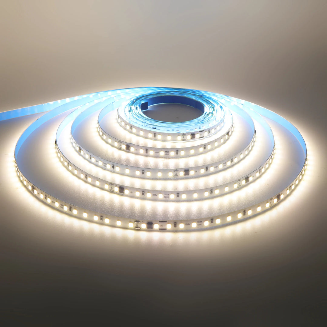 10M 20M 50M/Roll AC 220V 240V LED Strip NO Need Driver IP44 3000K 4000K 6000K 2835 120Leds/M Flexible Ribbon Rope Tape Light