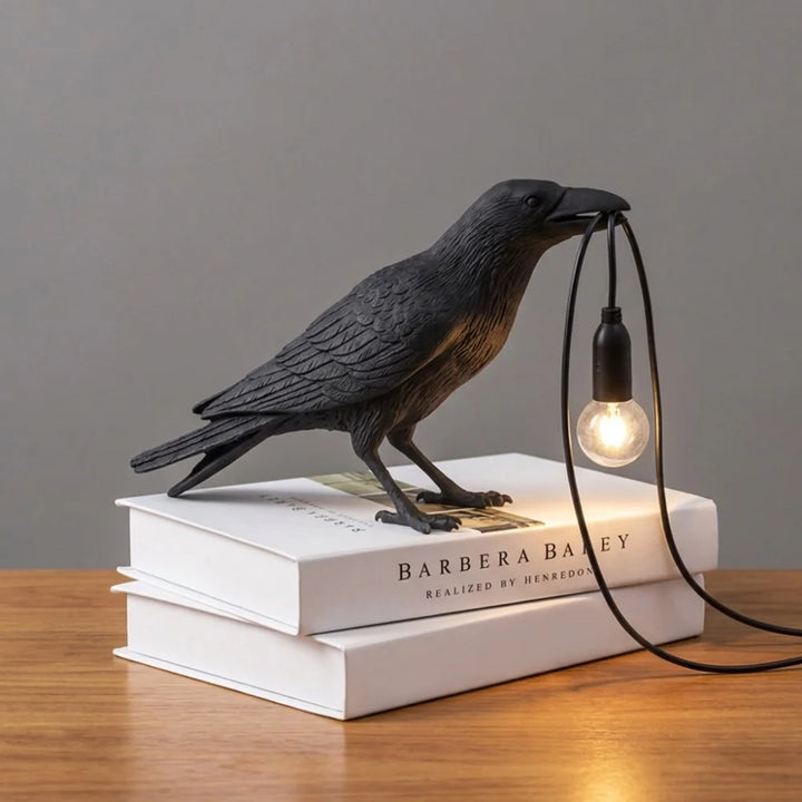 Resin Bird Table Lamp Creative Resin Animal Design Bedroom Bedside