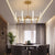 Modern Black Gold Dimming Pendant Light Nordic Creative LED Ceiling Chandeliers