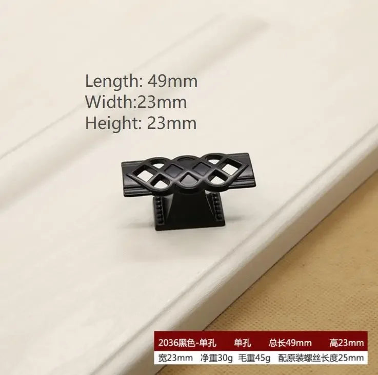 American Style Piano Black Hardware Cabinet Knob Handle European Style Garden Cabinet handle  Cabinet Knob Door Pull