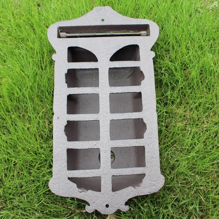 European Retro Letter Mailbox/Cast Iron Old Post Case Courtyard Wall Mounted Letter Box