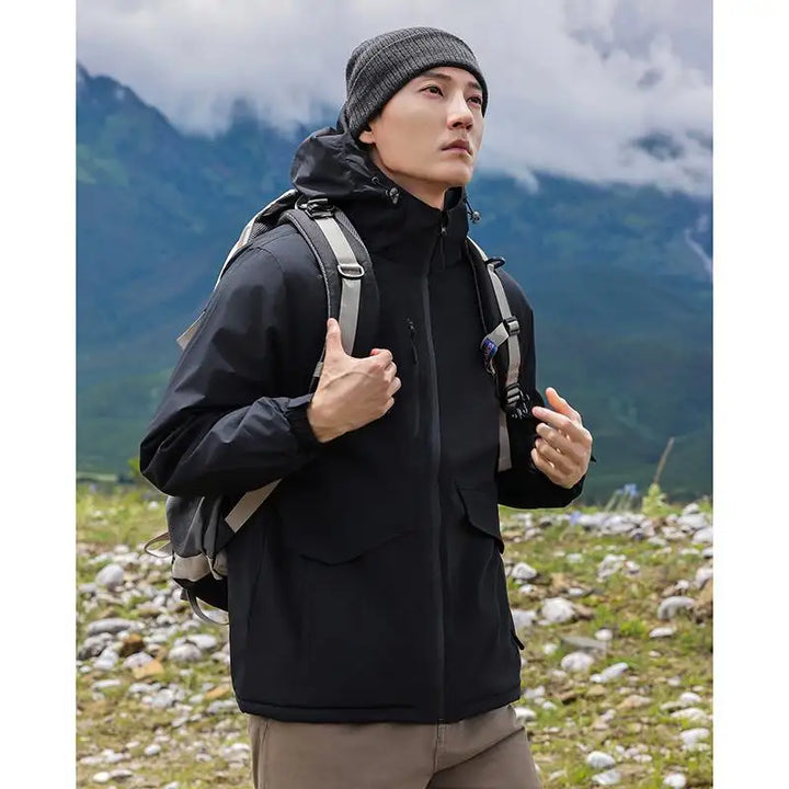 customized logo Spring Autumn Brand Men's Windproof Zipper Jacket Casual High Quality Hooded Baseball Jacket Outdoor C2366