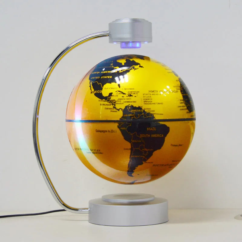 High-tech 8 Inch Magnetic Levitation Globe With LED Light Electronic Floating Globe