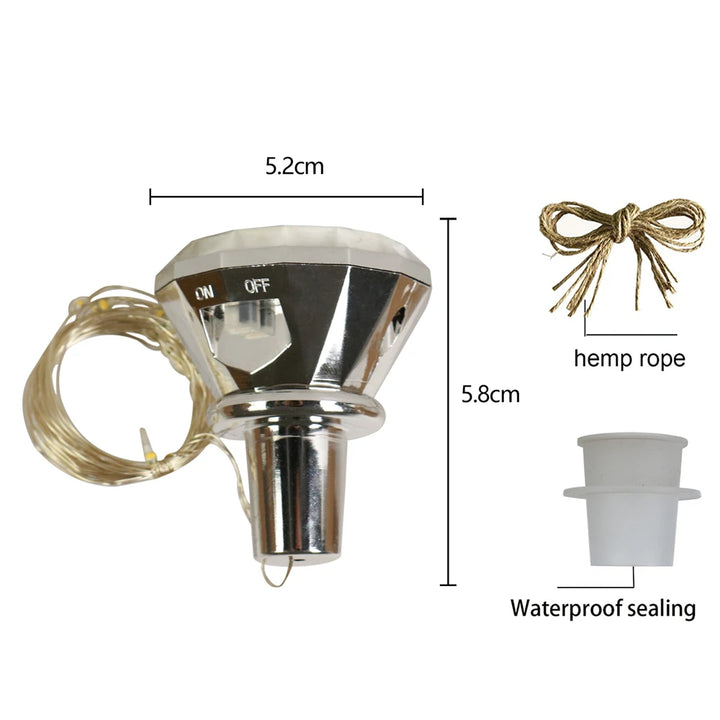 Updated Solar Wine Bottle Lights 2M 20 LED Copper Wire Fairy Garland String Lights 4/8/10 Pack