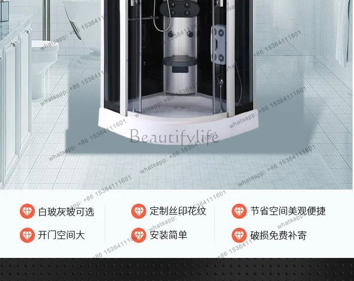 Manufacturers supply multi-functional integral shower room dry and wet separation bathroom tempered glass