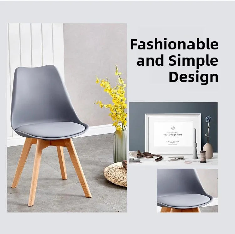 Comfortable Backless Dining Chair Office Chair Cafe Balcony Leisure Simple Home Use Tulip Chair Car Pulling Restaurant Chair