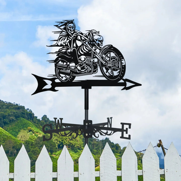 Weathervane, Metal Outdoor Garden Ironwork, Roof Courtyard Garden Decoration, Creative Furniture Chicken, Witch, Housewares New