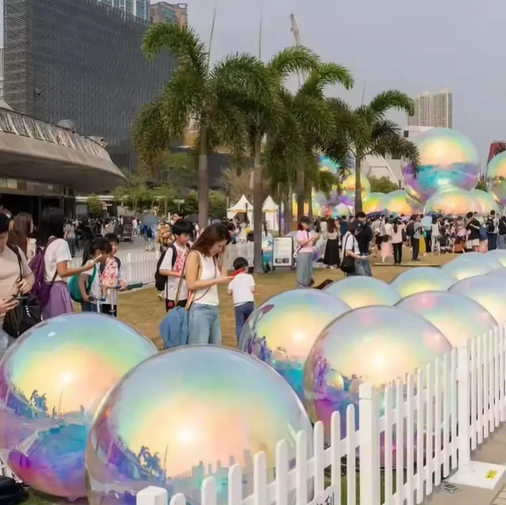 Giant event decoration PVC ball mirror balloon, inflatable reflective ball, shiny inflatable mirror ball