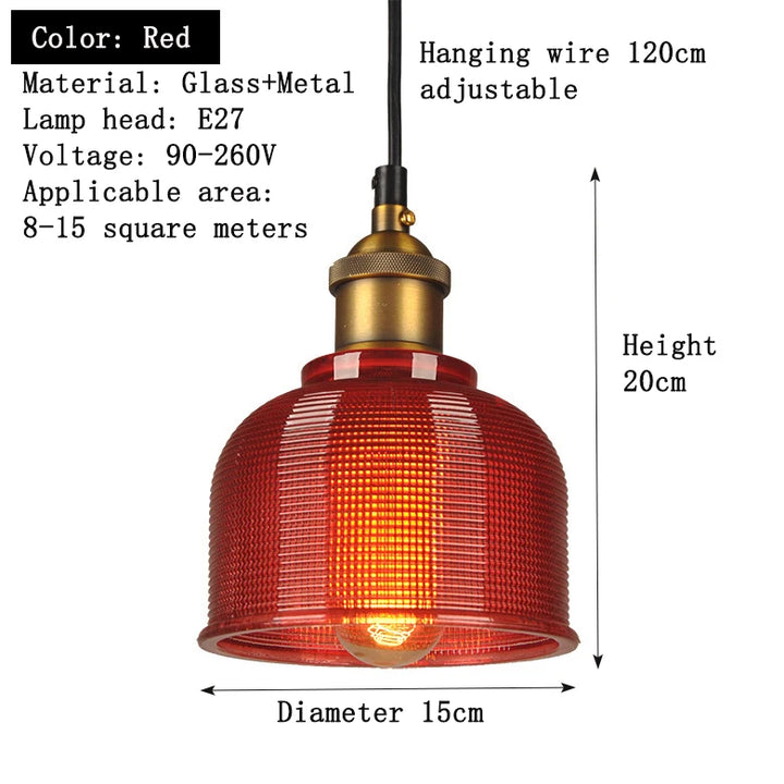 Stained glass Pendant Lights E27 holder Vintage Classic hanging lamp for Dining Room Bedroom Bedside Bar Cafe Luminaire Decor