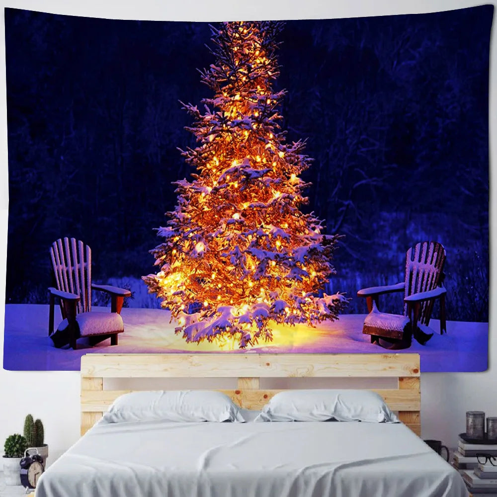 Christmas decoration tapestry, wall hanging, reindeer, Bohemian style, hanging on the wall, room decoration