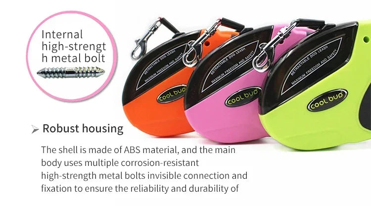 Luxury Retractable Dog Leash for Medium Dogs Puppy Chihuahua French Bulldog Pet Leashes Automatic Extending Leads