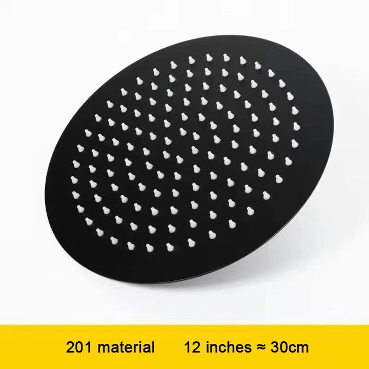 4/6/8/10/12 Inch Pressurized Rain Shower Head Stainless Steel Square Round Rain Shower Head Large Water Outlet Shower Head