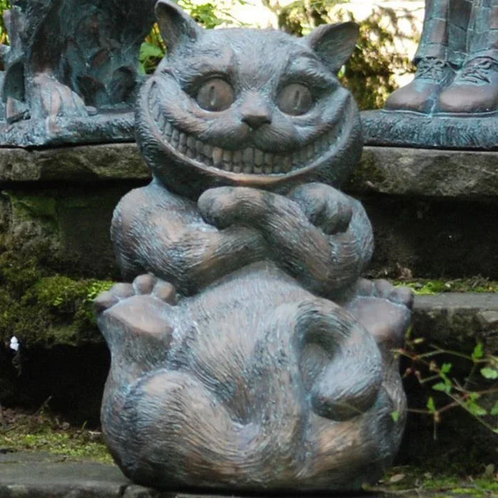 New Alice In Wonderland Garden Statue Caterpillar Rabbit Cheshire Cat Sculpture Resin Crafts Indoor Outdoor