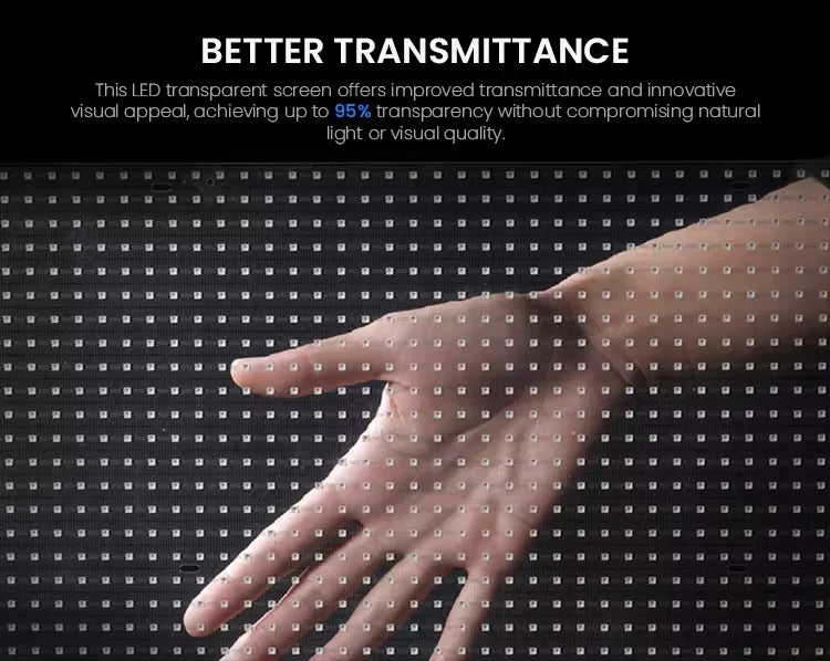 Flexible LED Screen Transparent Film Screen LED Advertising Display Transparent LED Video Wall