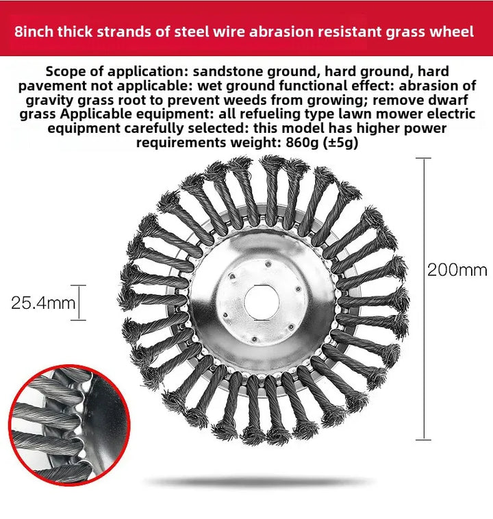 Universal Lawn Mowing Tool Steel Wire Rotary Blade Grass Cutter Garden Care Equipment Lawn Trimmer Accessory