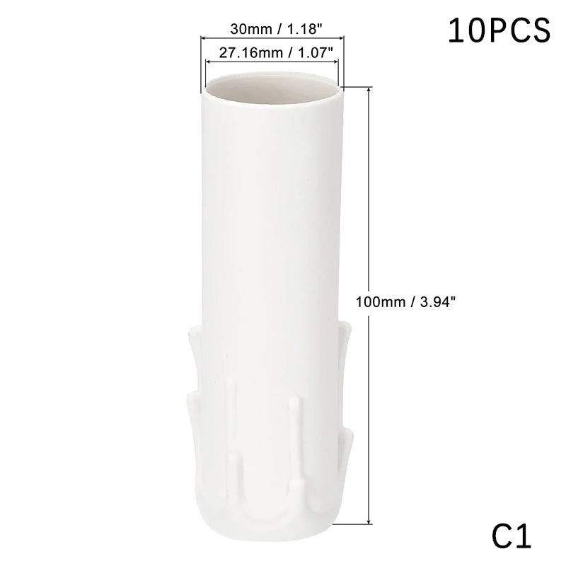 10pcs Candle Light Socket Covers E14 Candle Covers Sleeves Flame Retardant Vintage Style for Hotel Dining Room for Chandelier