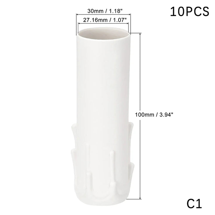 10pcs Candle Light Socket Covers E14 Candle Covers Sleeves Flame Retardant Vintage Style for Hotel Dining Room for Chandelier
