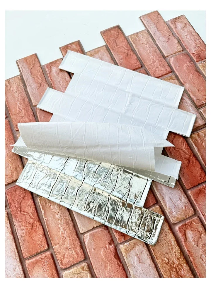 3D Foam Wall Stickers 10PCS Self Adhesive Retro Sticker Decor Subway Tile Brick Wallpaper for Bathroom Fireplace Interior Decor