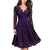 LSYCDS Elegant Sexy Dress for Women Vintage Lace Long Sleeve V Neck