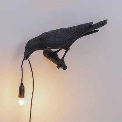 Resin Bird Table Lamp Creative Resin Animal Design Bedroom Bedside