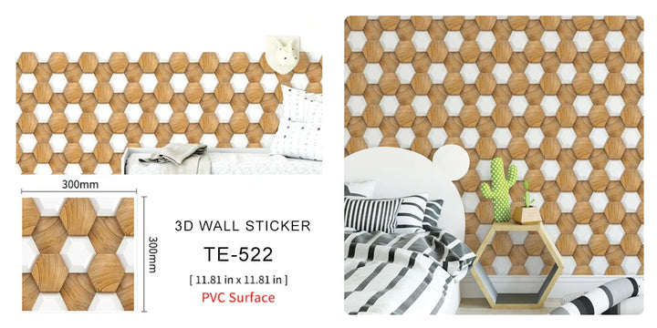 15PCS Wall Sticker Waterproof PVC imitation brick Wallpapers for TV walls living room bedroom kitchen kids rooms painted surface