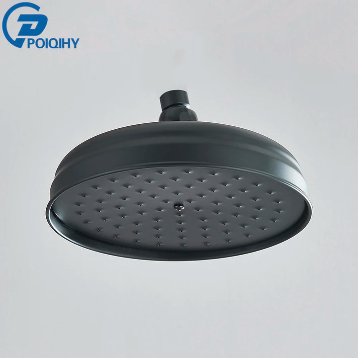 POIQIHY Brass Golden Rainfall Shower Head Shower Faucet Head Bathroom Replace Rain Showerhead Antique Brass Showerhead Accessory