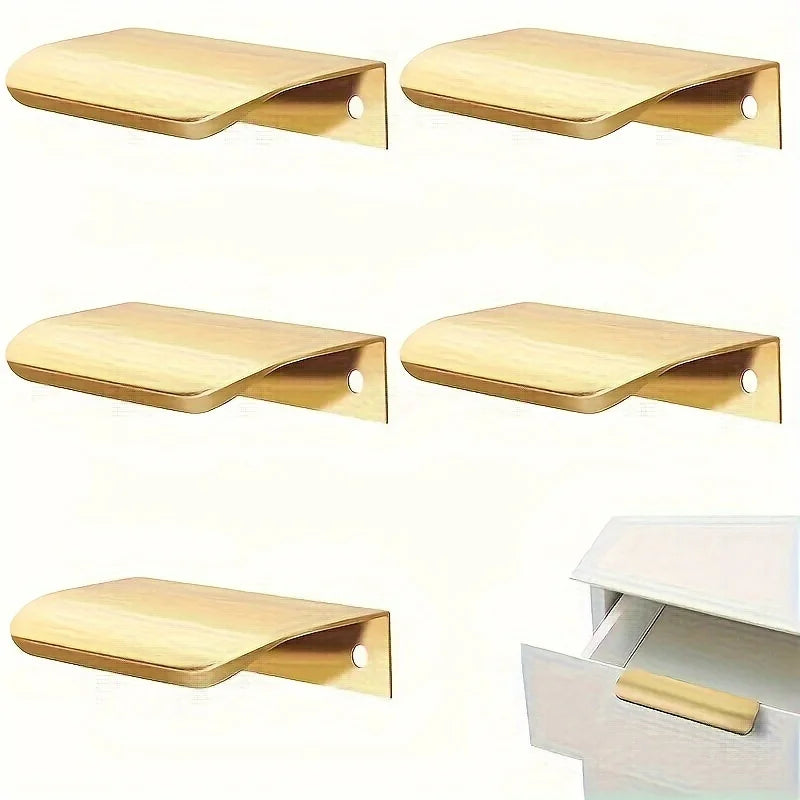 Hidden Handles for Furniture Kitchen Cabinet Handles Wardrobe Cupboard Drawer Knobs Aluminum Alloy Furniture Handles Hardware