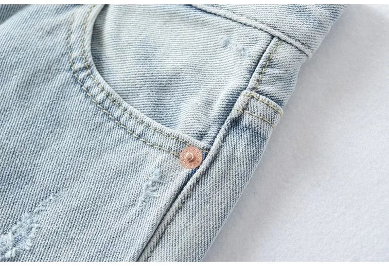 MiuKoMiYa Straight Leg Jeans For Women High Waist Gray Long Wide Denim Pants Vintage Blue Boyfriend Jeans