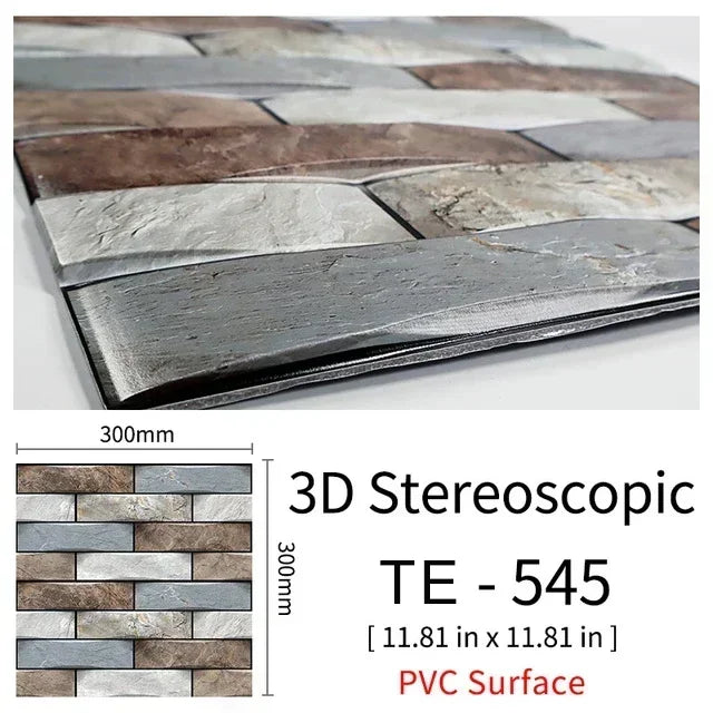10/20PCS Imitation Brick Tile cobblestone Wall Stickers Water and Oil Proof for Kitchen Restaurant Tea room Relaxation area etc.