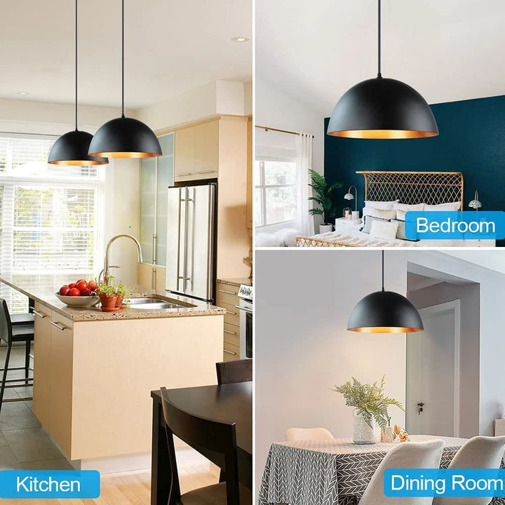 Nordic Retro Industrial Black Ceiling Pendant Lamp E27 for Restaurant Dining Table Bar Decorative Lighting Fixture