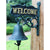 Nordic Rural Retro Welcome Double-sided Listing Doorbell Welcome Cast Iron Wrought Iron Doorbell Hand Bell