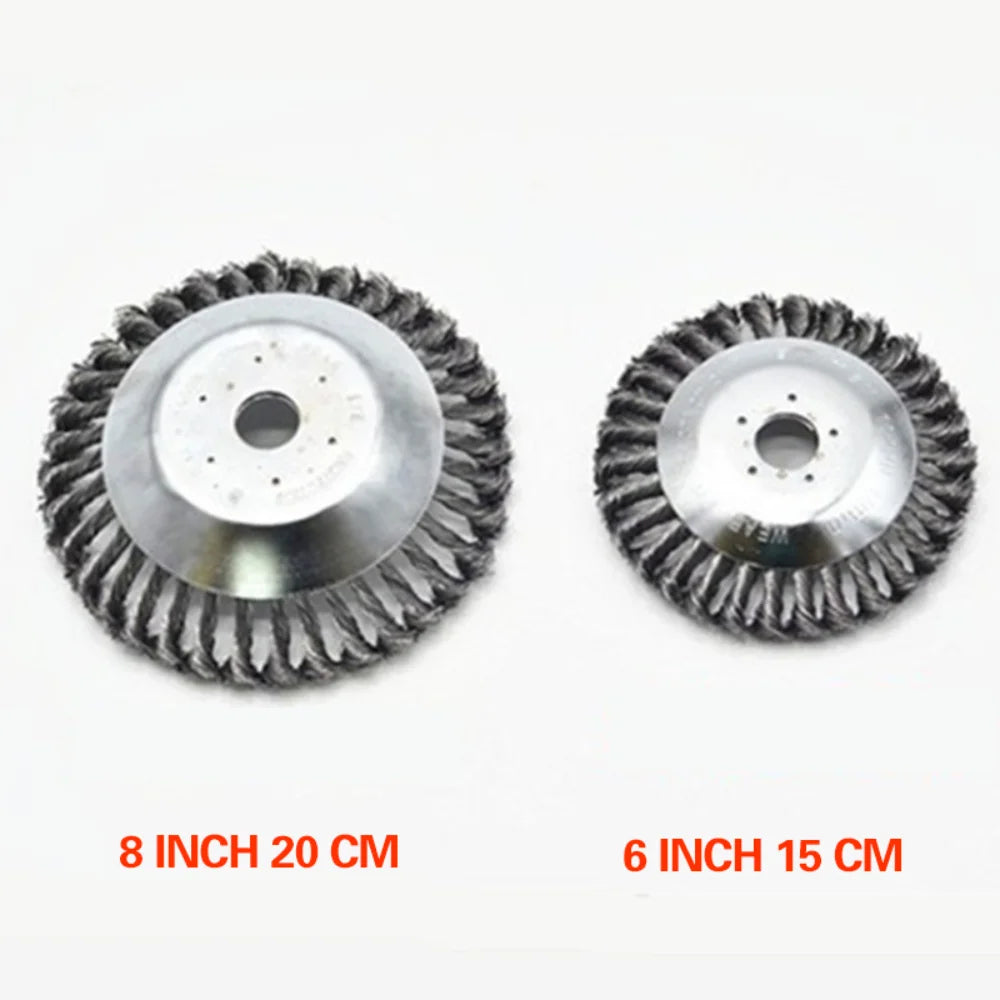 6/8/10 Inc Steel Grasss Trimmer Head Brushcutter Wire Debroussailleuse Weed Brush Blade for Garden Lawnmover Power Tool