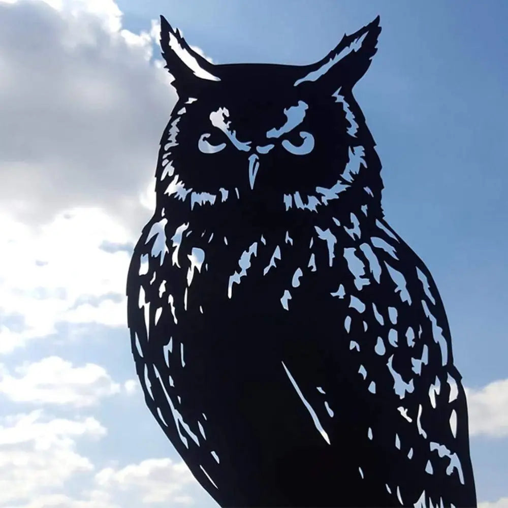 Creativity Owl Weather Vane Metal Roof Garden Decorations Wind Vane Black Outdoor Crafts Weathercock