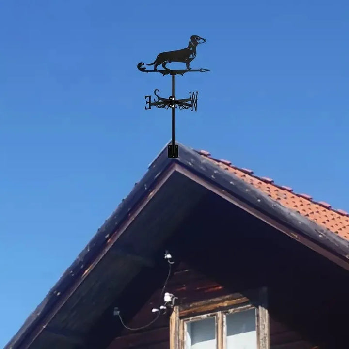Weathervane, Metal Outdoor Garden Ironwork, Roof Courtyard Garden Decoration, Creative Furniture Chicken, Witch, Housewares New