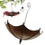 Umbrella Shaped Hanging Bird Feeder For Hummingbird Garden Balcony Wild Bird Bath Pond Metal Drinker Feeders Craft Patio Decor