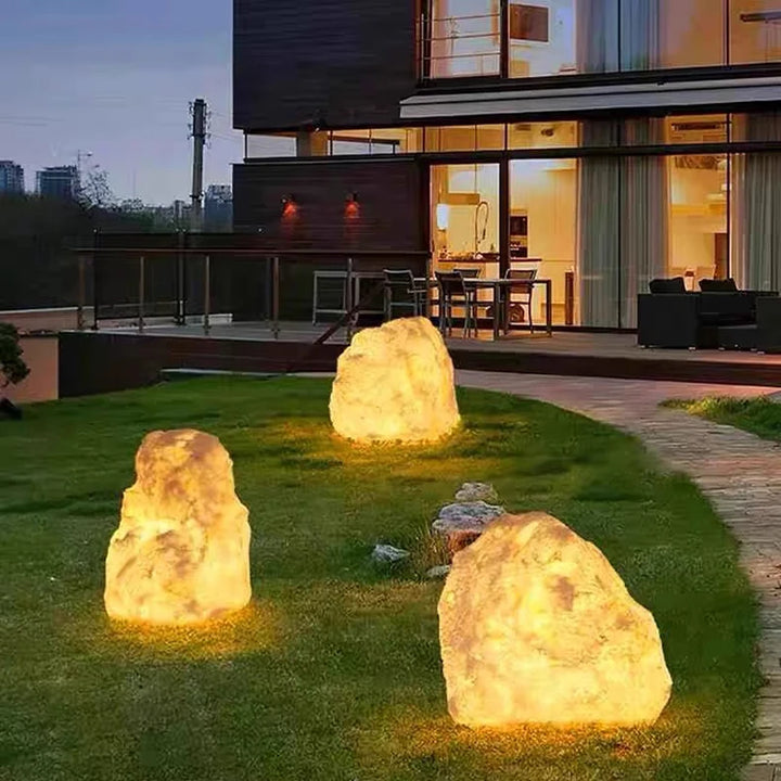 Luminous Stone Lamp Lawn Solar LED Outdoor Lighting Non Solar Lamp Outdoor Garden Decoration Outdoor Garden Light