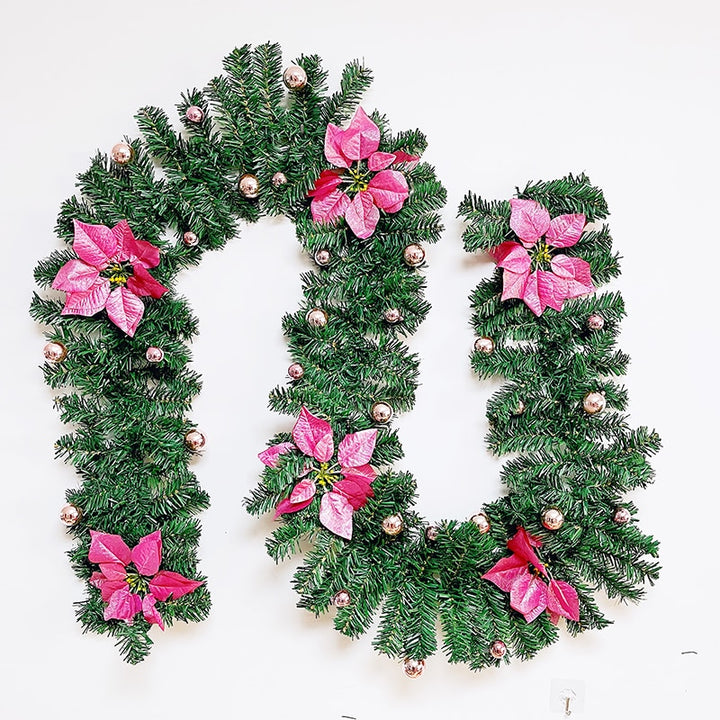 2.7M Luxury Christmas Decorations Garland Decoration Rattan with Lights