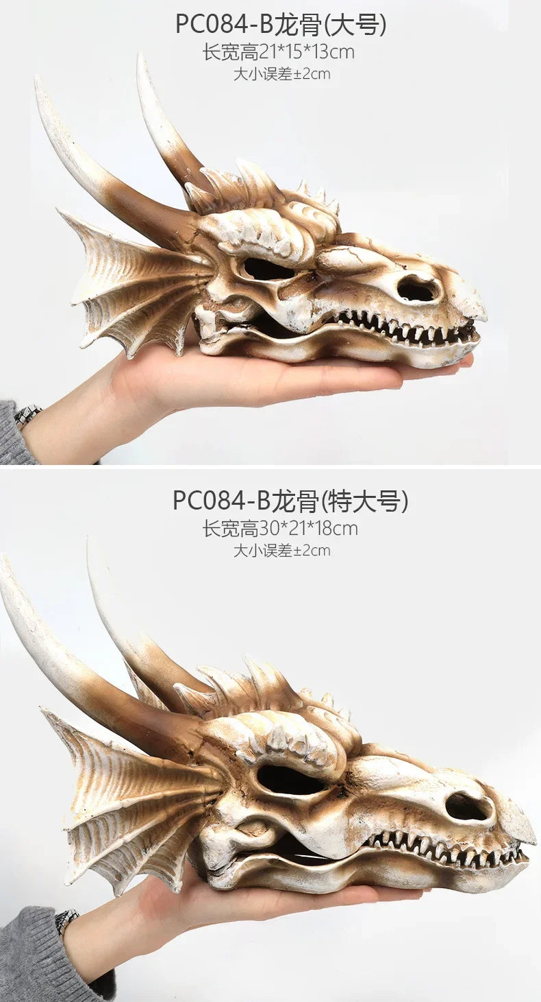Fossil Statue of Erathia Dragon Elder Skull Fossil Statue for Medieval Dragon Age Fans Game of Thrones Dungeon and Dragon lovers