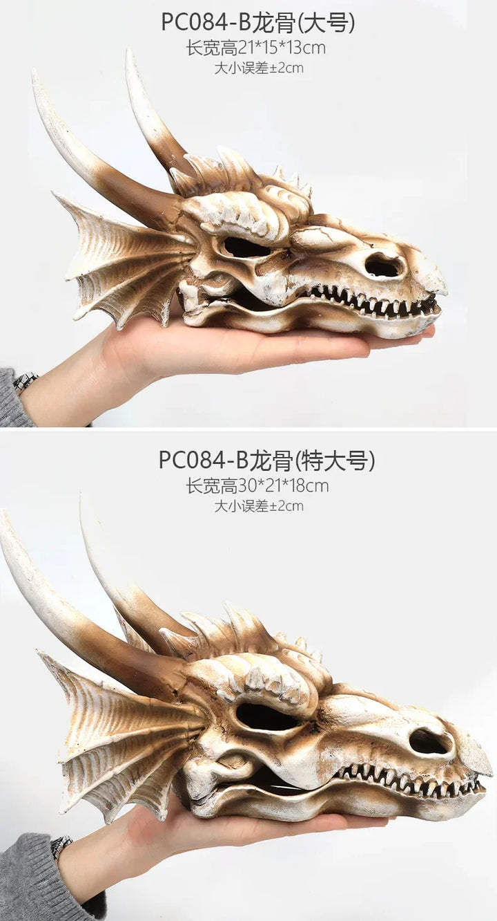 Fossil Statue of Erathia Dragon Elder Skull Fossil Statue for Medieval Dragon Age Fans Game of Thrones Dungeon and Dragon lovers